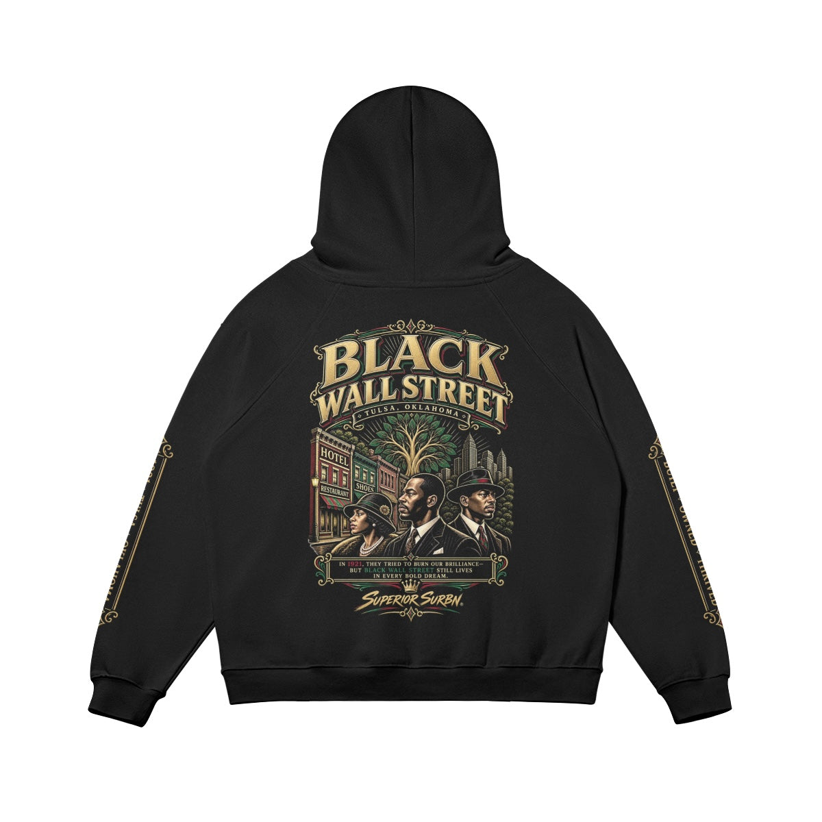 BLACK WALL STREET LEGACY HOODIE